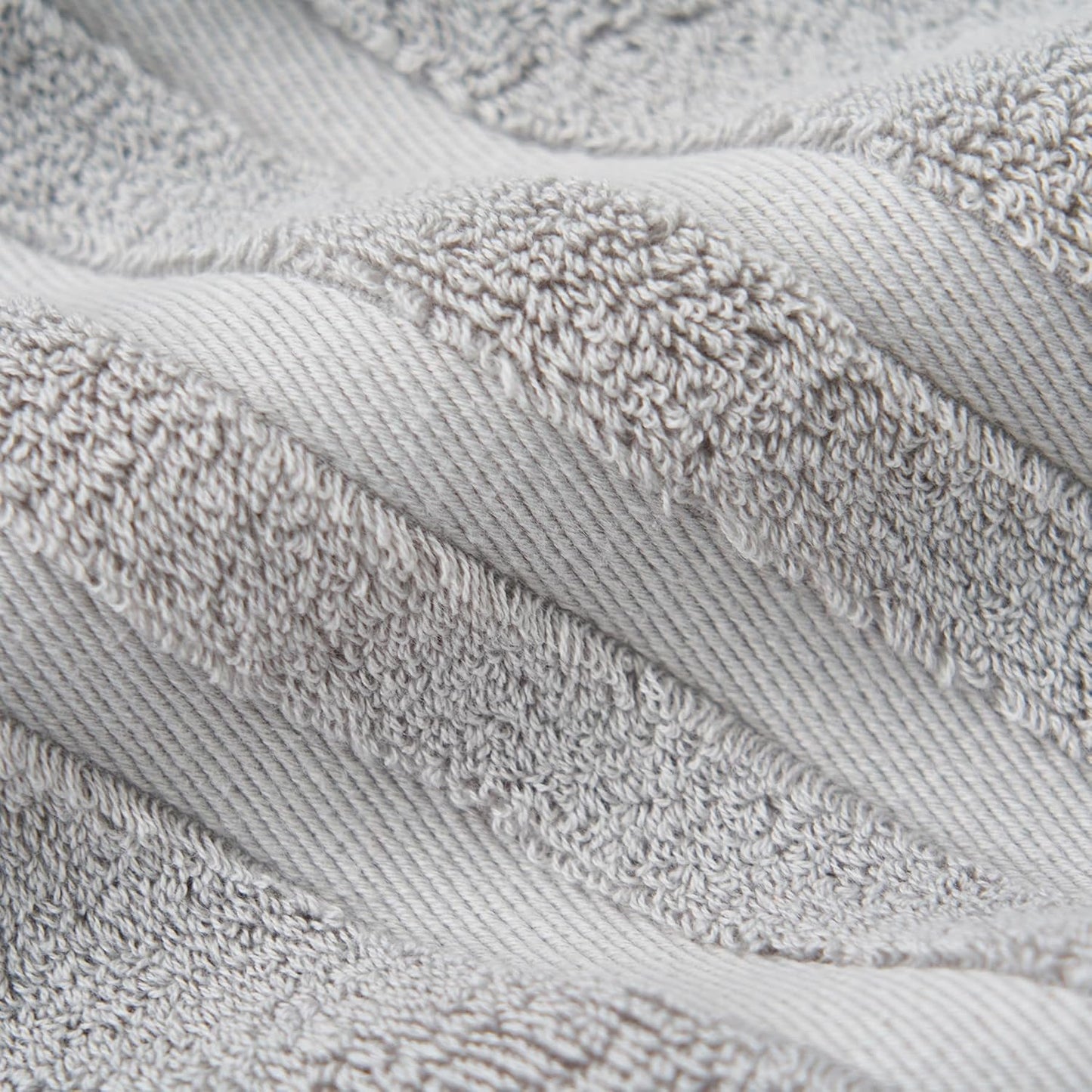 kimteny 100 Persent Cotton Premium Hand Towels Set of 2, (16 x 32 inches) 600GSM Cotton Thick Towel, Ultra Soft and Highly Absorbent Towels for Bathroom Gym Shower Hotel Spa (Grey)