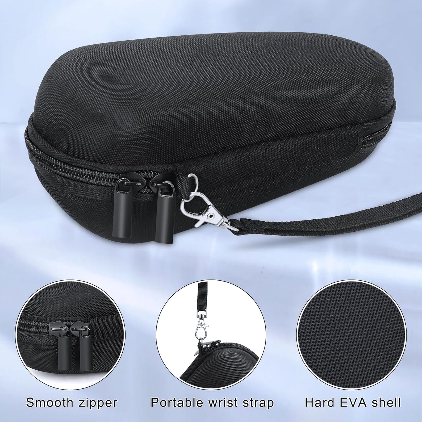 Electric Shaver Case,Travel Shaver Storage Bag & Razor Organizer Pouch,Durable,Waterproof, Compact Design for Men's Essentials,Fits Most Electric Shavers for Philips Braun Panasonic(Black)