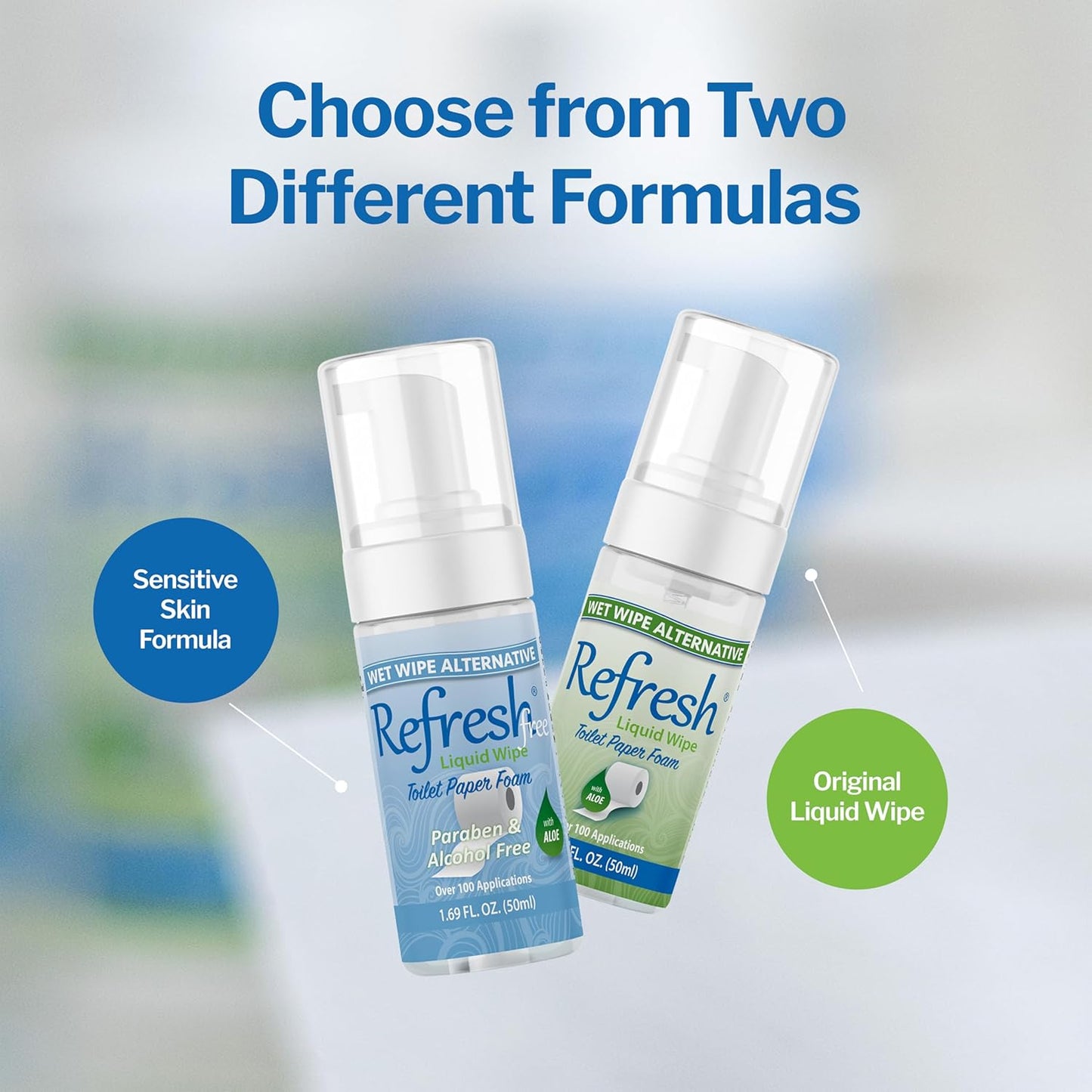 Refresh Liquid Wipe Free: Toilet Paper Foam. Eco-Friendly Flushable Wet Wipe Alternative for Sensitive Skin. Cleanses and Soothes with Witch Hazel and Aloe. Plumbing Safe. 50ml (1.69 Fl Oz) 3 Pack.…