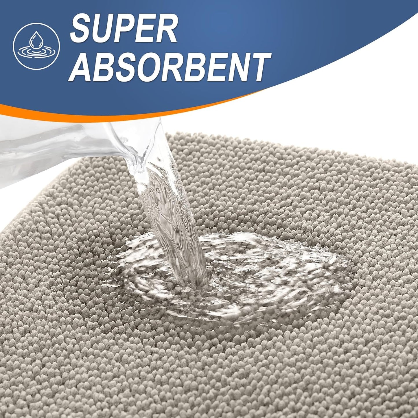 OLANLY Thick Memory Foam Bath Mat Rug 30x20, Extra Soft Absorbent Bathroom Rug, Quick Dry Bath Mats, Non-Slip, Machine Washable Carpet for Bathroom, Tub and Shower, Home Decor Accessories, Warm Taupe