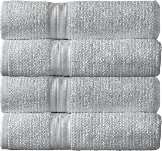 Arm & Hammer Quick Dry Bath Towels, 4 Piece, Light Grey