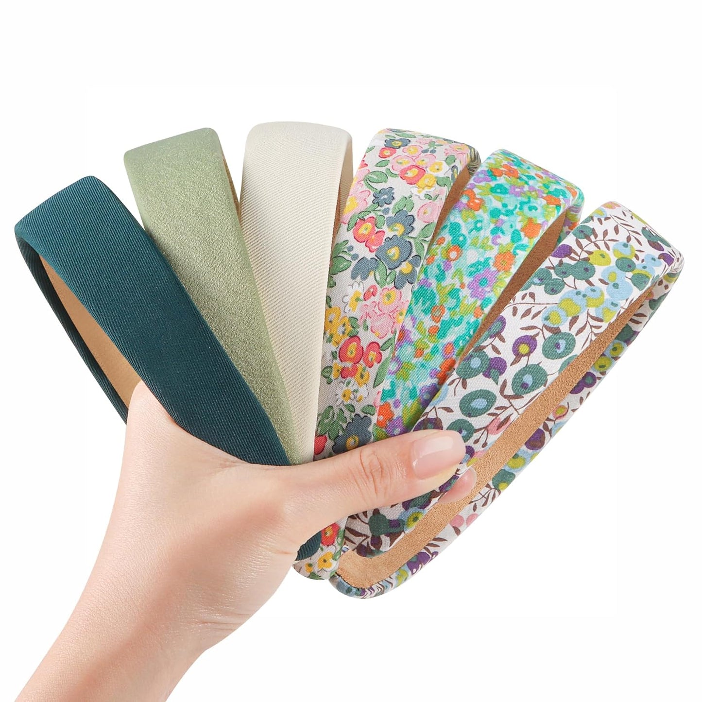 Headbands for Women - 1 Inches Wide Headbands - Solid Color Headband Fashion Hair Accessories- Trendy Women Girls Non Slip Fashion Hair Bands- Thick Elastic Hair Bands for Women's Hair 6PCS