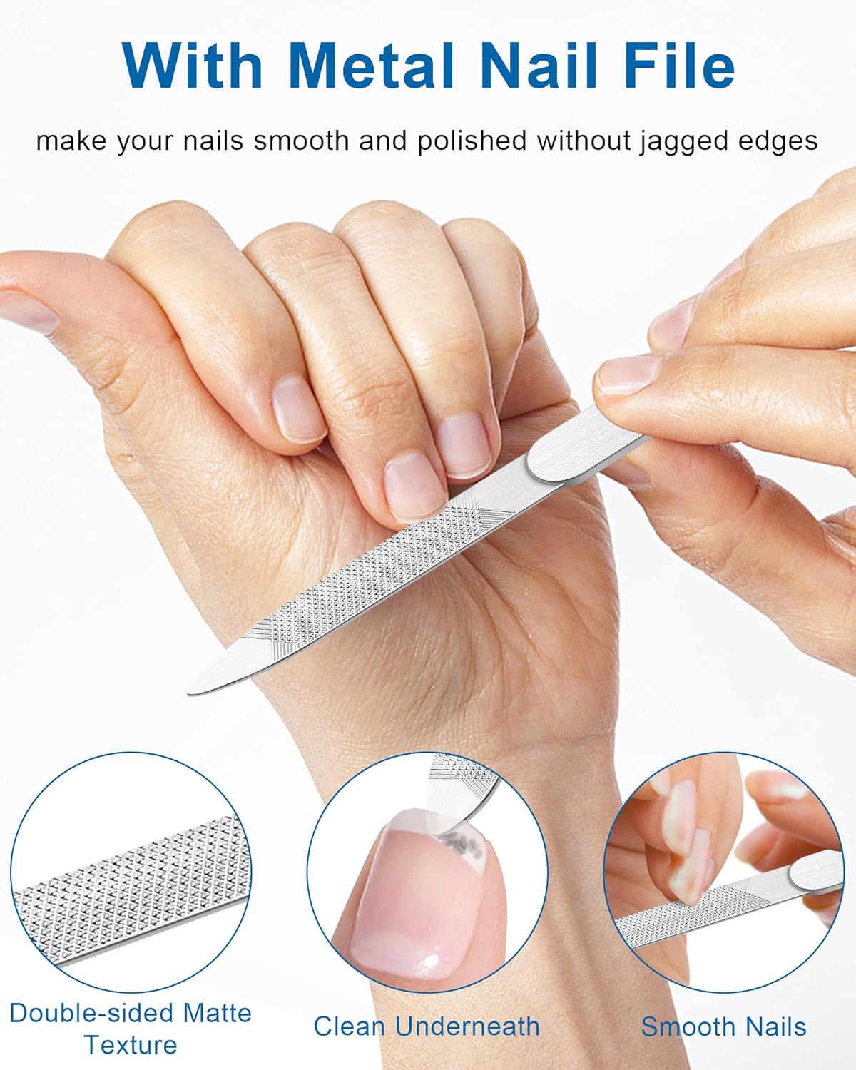 Nail Clippers for Thick Nails, Ultra Sharp, No Splash with Catcher, Wide Mouth Fingernail and Toenail Clippers for Seniors, Men & Women (Silver)