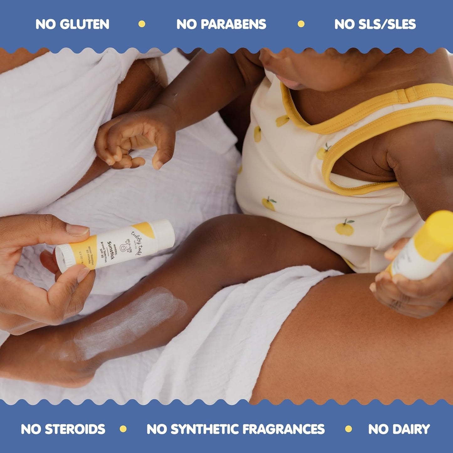 TUBBY TODD Mineral Sunstick - Broad Spectrum SPF 30 Sunscreen for Kids - Water-Resistant Stick Sunscreen for Body & Face - Safe for Sensitive Skin - 2 Pack, 0.5 oz