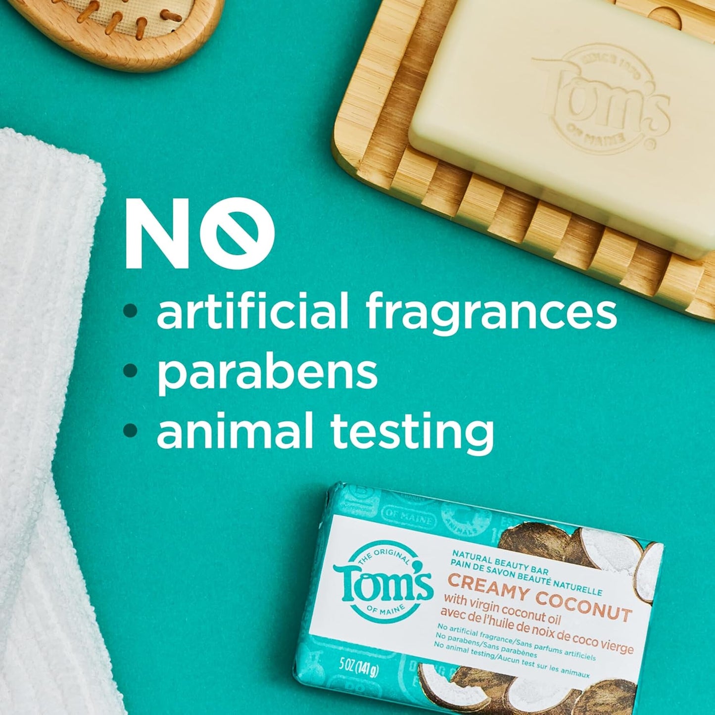 Tom's of Maine Natural Beauty Bar Soap, Creamy Coconut With Virgin Coconut Oil, 5 oz. 6-Pack (Packaging May Vary)