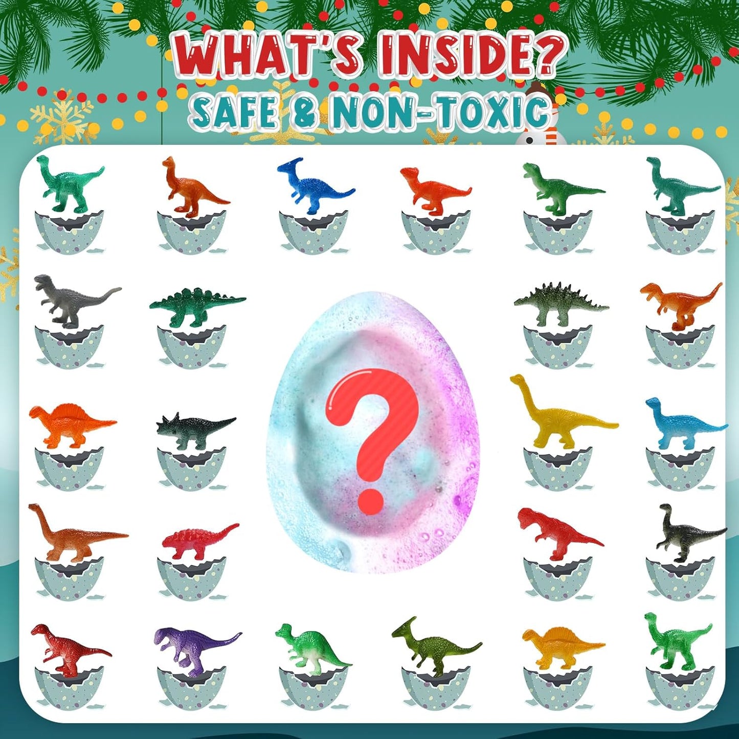 Bath Bombs for Kids with Dinosaur Toys Inside, 9 Pack Natural and Organic Dinosaur Bath Bombs Bubble Bath Gift Set, Stocking Stuffers for Kids, Perfect Christmas Birthday Gifts for Kid 3-12