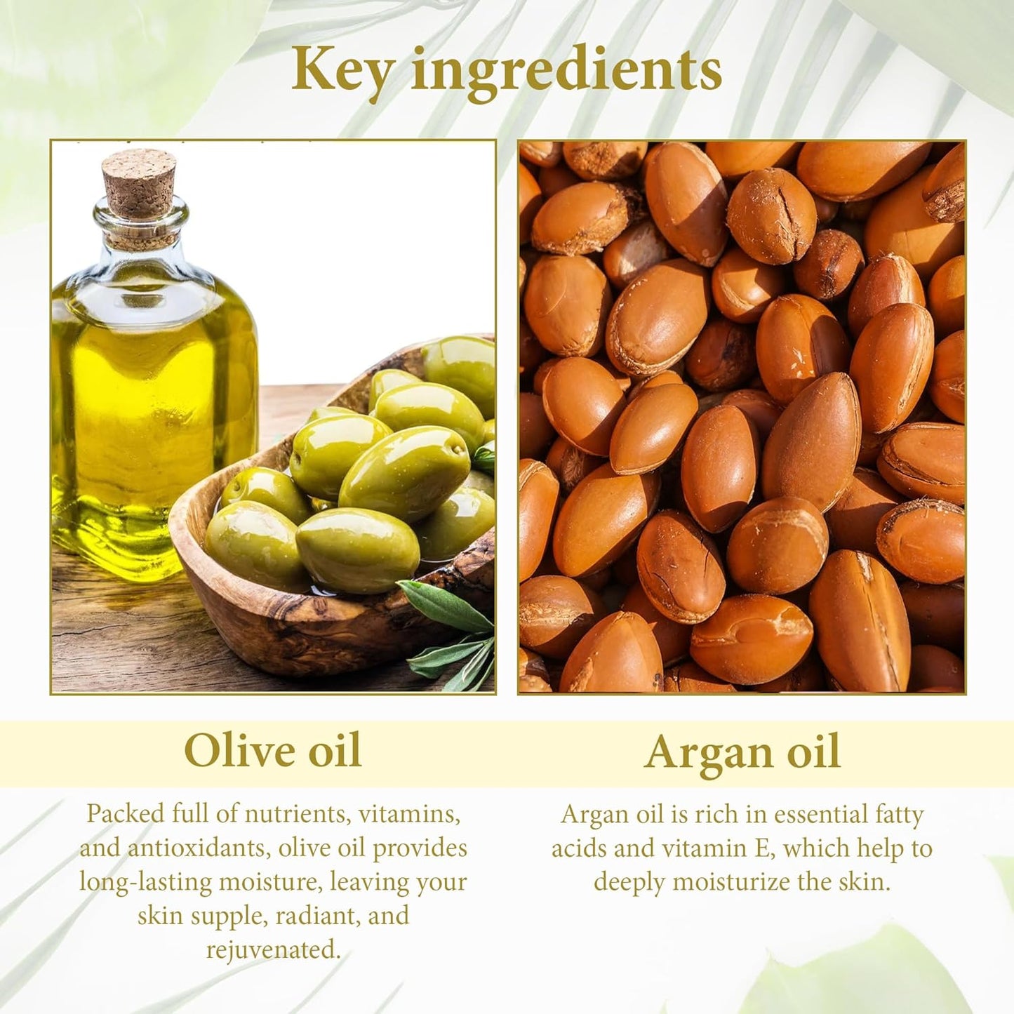 Calithea 3 Pack Soap Bars: Olive Oil Soap with Argan Oil