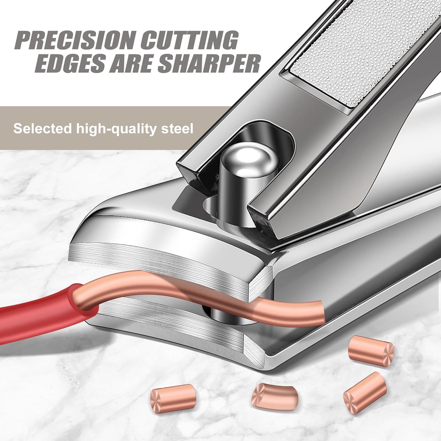 Nail Clipper Set, Premium Sharp Toenail Clippers & Fingernail Clipper, Nail Cutter, Nail Clippers for Adult Men Women Seniors, Black