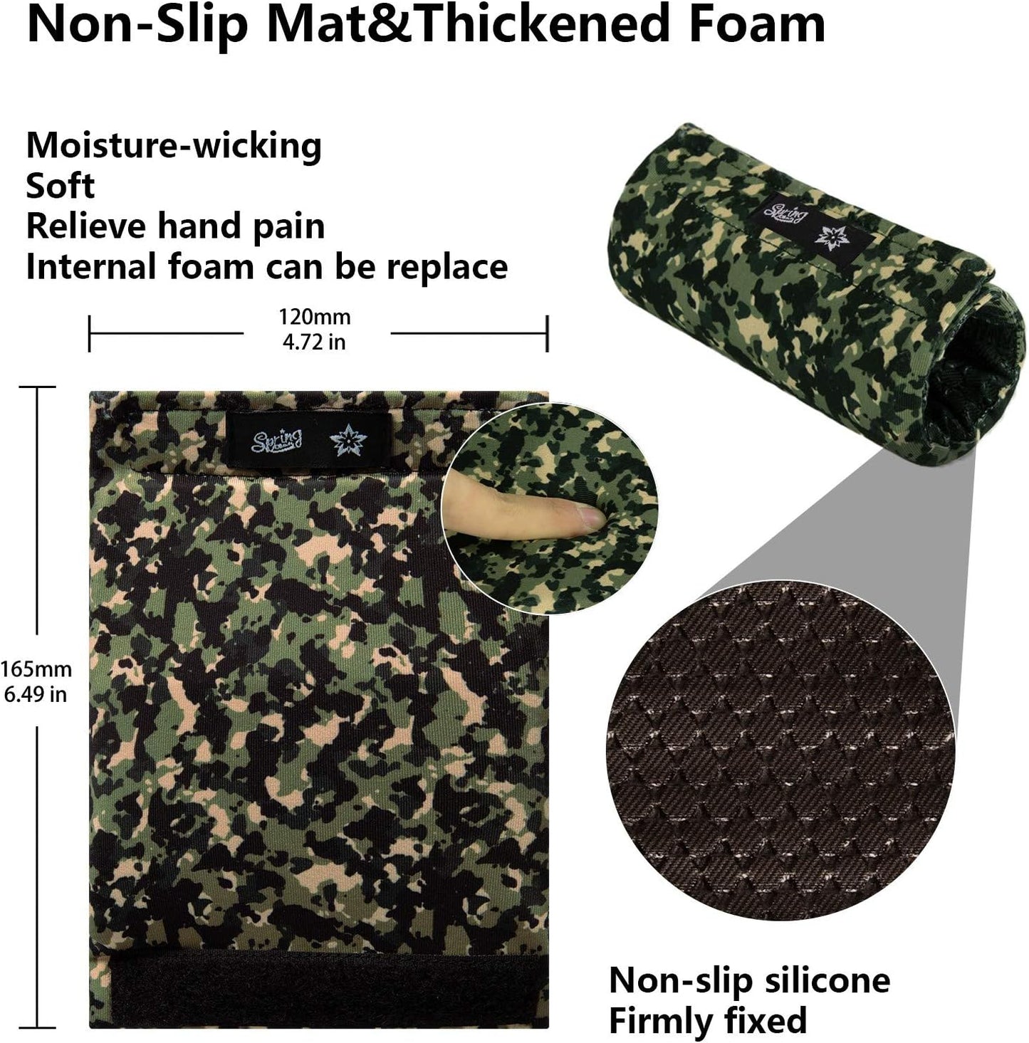 Spring Seaon Universal Walker Handle Padded -Hand Grip (2 Pack) Covers Non-Slip Cushion Padding for Folding Rolling Walker,Rollator Handle-Crutch Handle Pad Grips- Mobility Aid