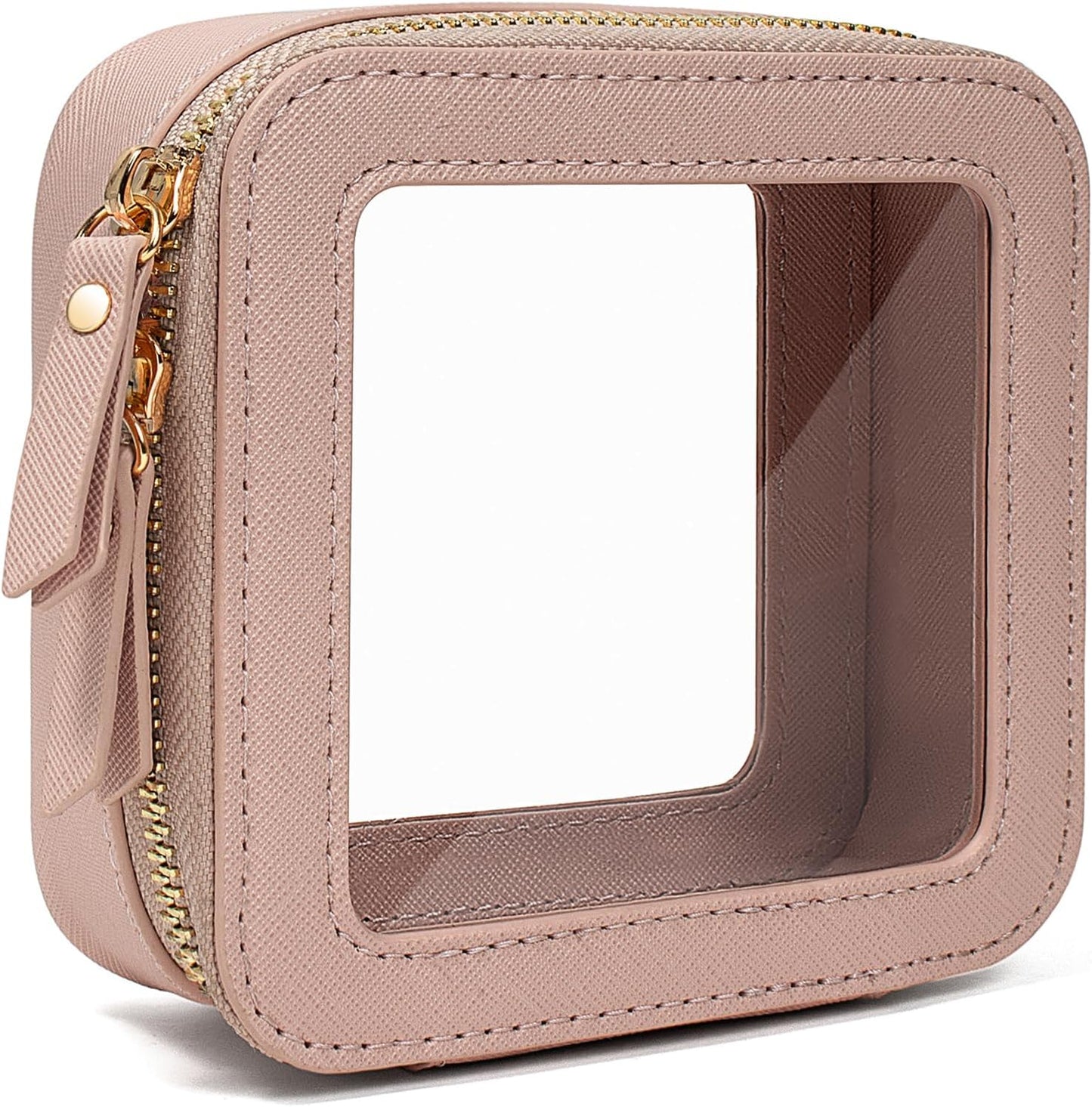 Travel Clear Makeup Bag Set, TSA Approved Cosmetic Bag Case with Zipper Portable Makeup Pouch Toiletry Bag Women Traveling Cosmetic Organizer Storage Bag Car Organizer Car Essentials for Women