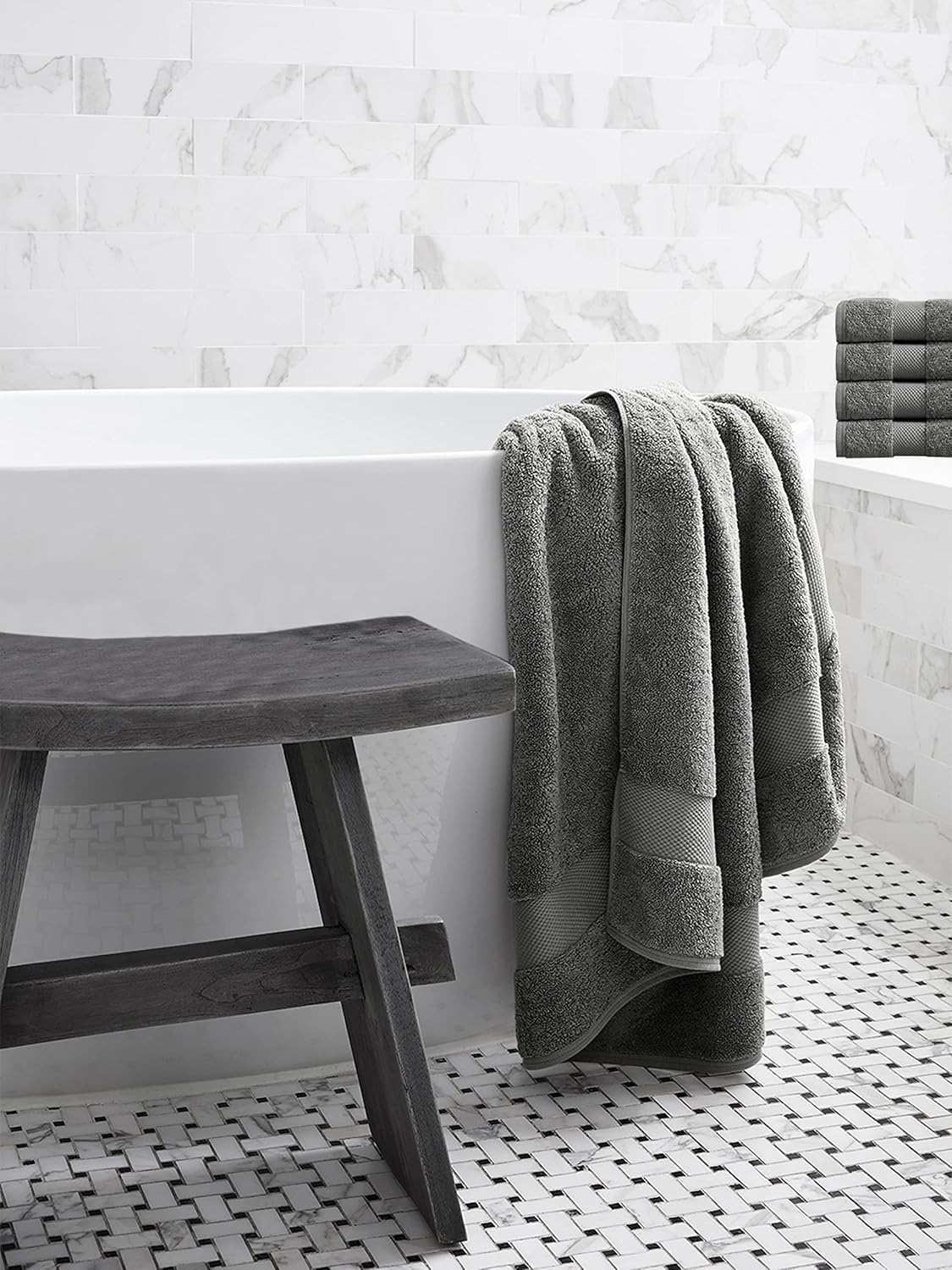 Delara Organic Cotton Luxuriously Plush Bath Towel 33 Piece Set|GOTS & Oeko-TEX Certified|Premium Hotel Quality Towels|Feather Touch Technology|650 GSM Long Staple|Soft, Quick Dry & Ultra-Absorbent