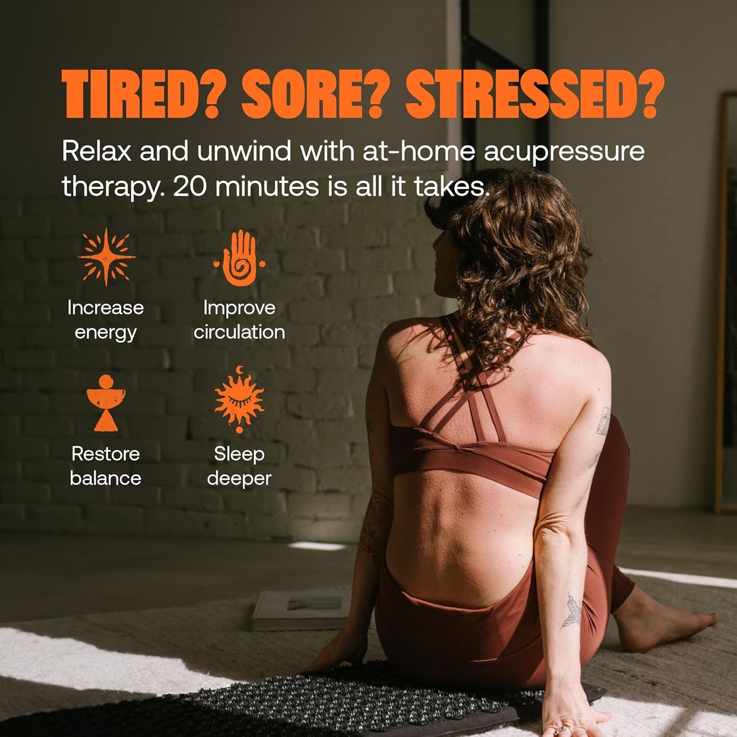 ShaktiMat Premium Acupressure Mat, Level 3 in Shakti Black, Massage Muscles, Aid Sleep & Unlock Inner Tension | Similar to Acupuncture, No Needles Required | FSA/HSA Eligible