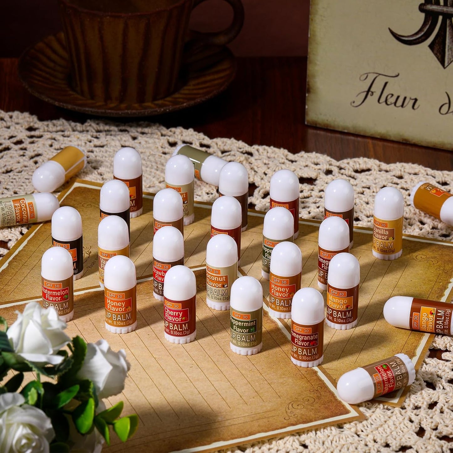 60 Pcs Mini Sunscreen Lip Balms Bulk Spf 30 Fall Favor Gifts Lip Balms Sticks with Sunscreen Employee Appreciation Gifts Teacher Nurse Wedding Baby Shower Christmas Party Favor for Women Men