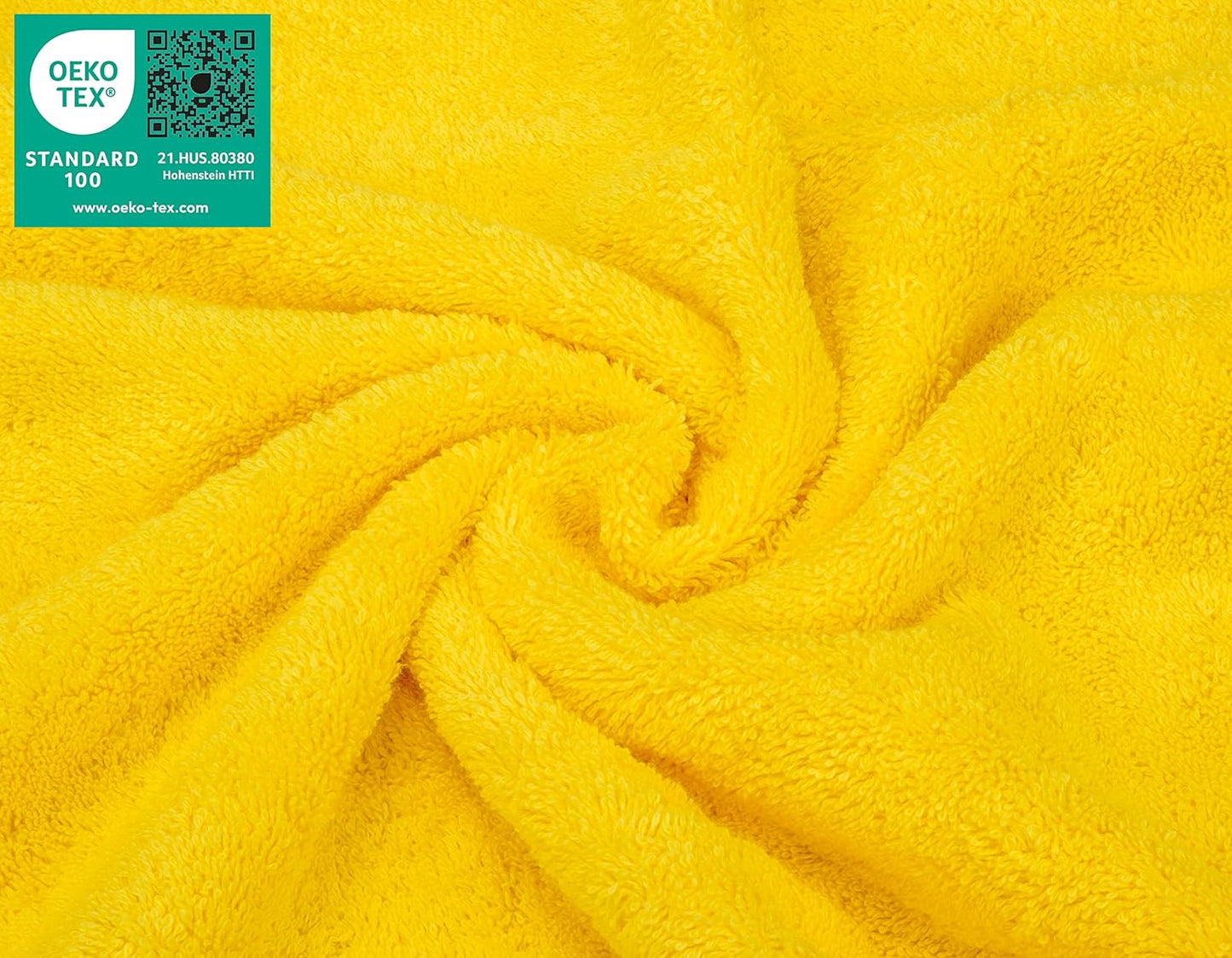 American Soft Linen Luxury Washcloths for Bathroom, 600 GSM 100% Cotton 4 Piece Turkish Wash Cloth Set, 13x13 in Soft Rags for Body and Face, Yellow Washcloths