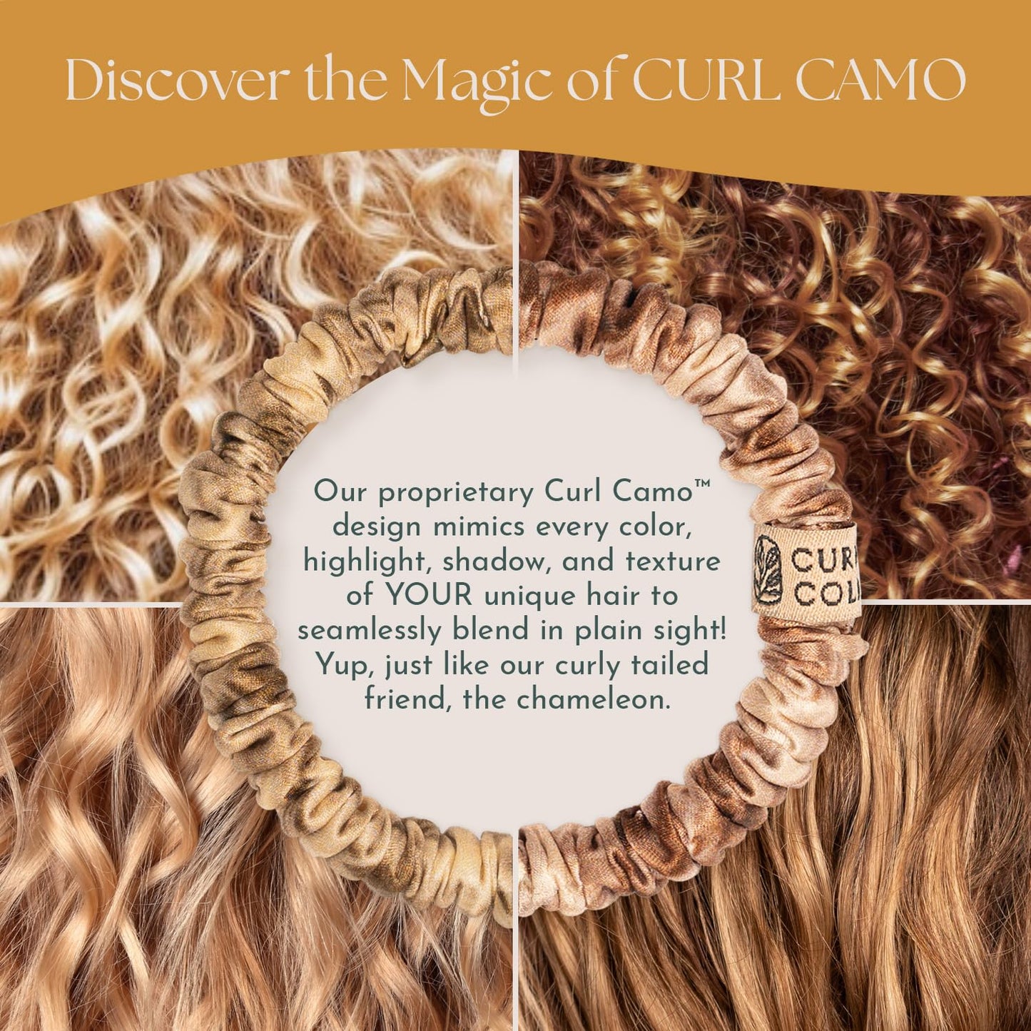 Authentic Mulberry Silk Skinny Hair Match Scrunchies for Women, Anti Breakage Hair Ties for Curly Thick & Thin Hair, 100% Silk for Buns, Sleep & Ponytail, Platinum/Warm Blonde (4 Pack)