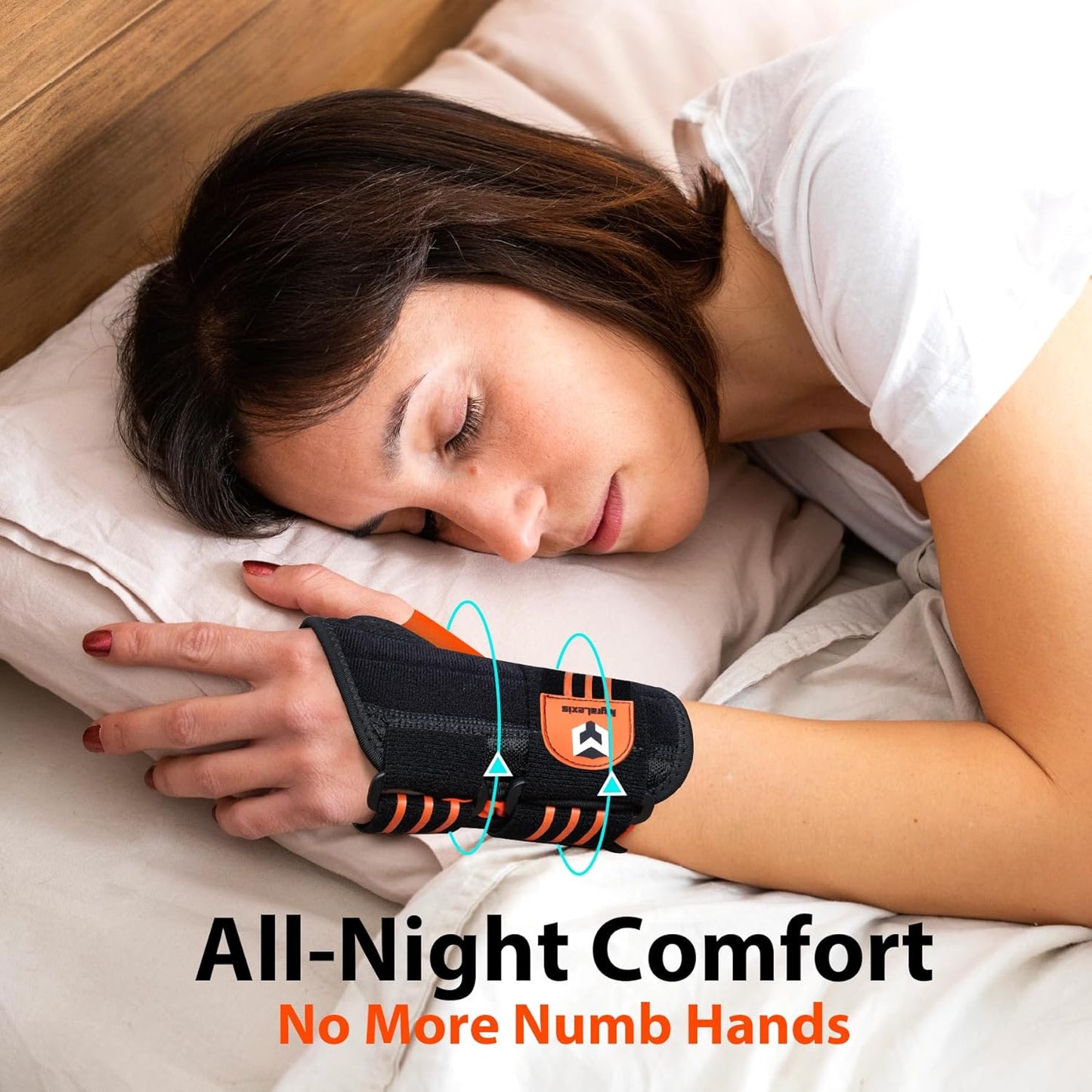 2 Pack Carpal Tunnel Wrist Brace [2025 Upgraded Adjustable Straps & Elastic Thumb Hole] Soft Breathable Night Support Wrist Brace for Pain Relief Tendonitis, Sprain, Arthritis - Left & Right (Size:S)