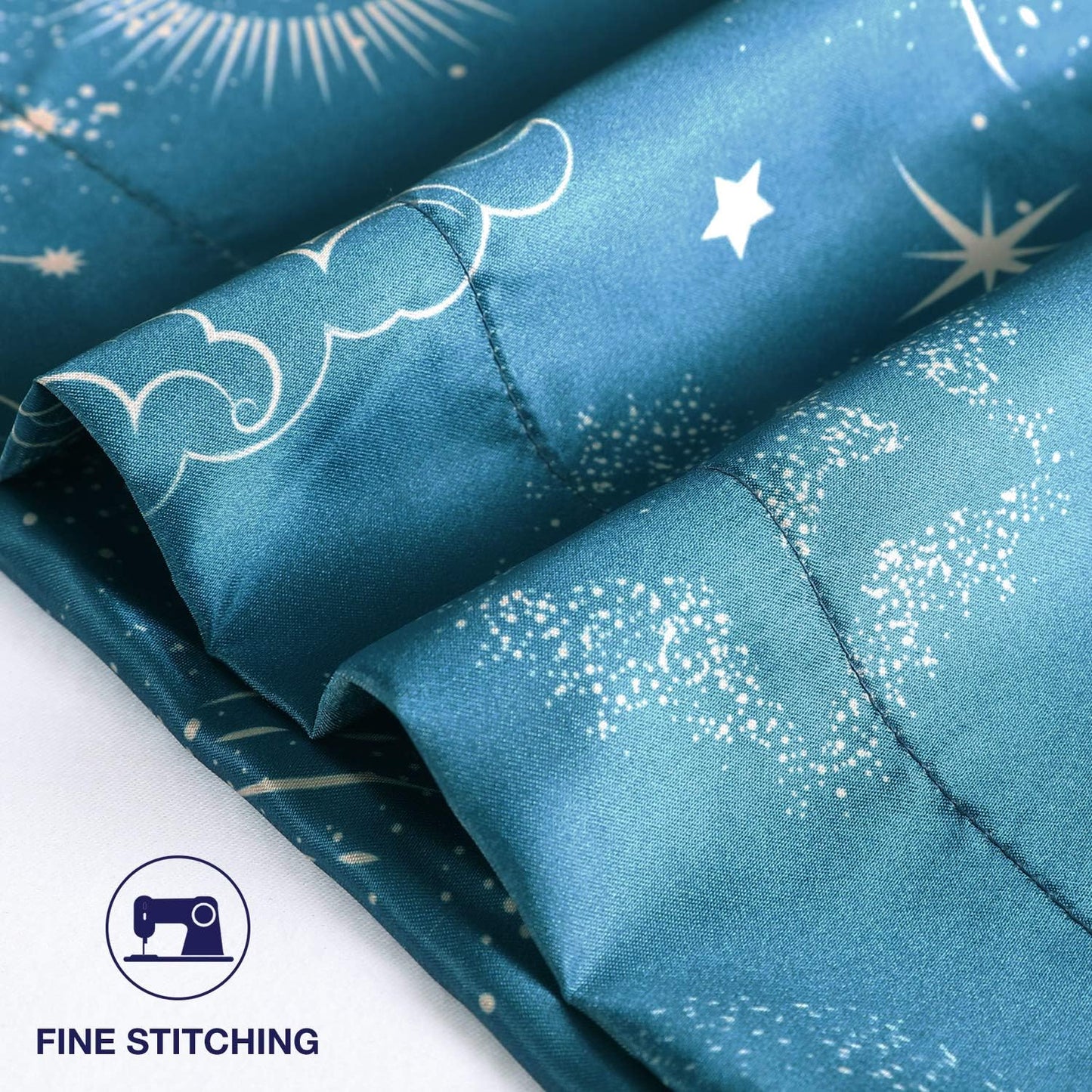 EXQ Home Satin Pillowcase for Hair and Skin, Soft Cooling Printed Pillow Cases King Size Set of 2 Satin Pillow Case with Envelope Closure（Sun,20x40 inches