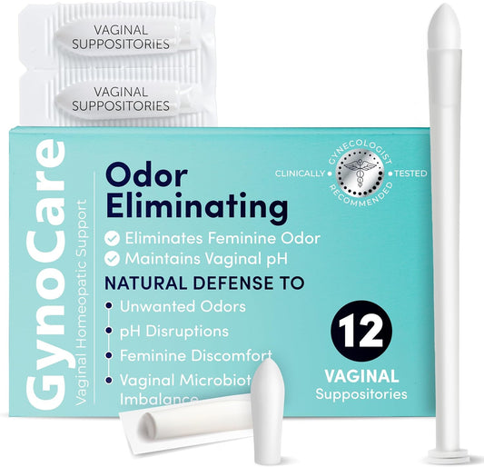pH Balance for Women | Vaginal Odor Eliminating Suppositories | Boric Acid Suppositories For Women | Vaginal Health | Homeopathic Relief for Odor & Imbalance | 12 Vaginal Suppositories