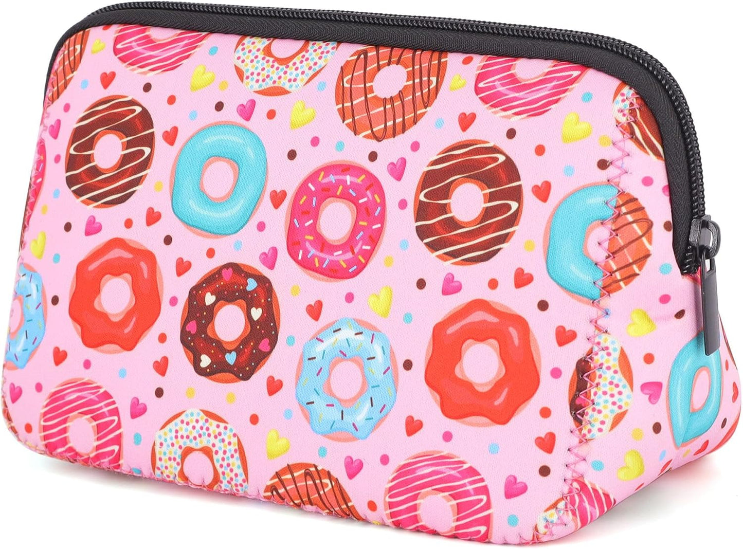 Cosmetic Bag Waterproof Neoprene Zipper Pouch Travel Portable Toiletry Makeup Bags Organizer Case for Women and Girls