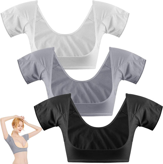 Zhanmai 3 Pcs Underarm Sweat Vest Armpit Sweat Proof Pads for Under Armpits Underarm Proof Pads for Women