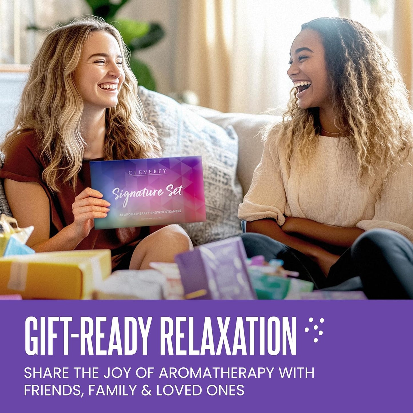 Cleverfy Shower Steamers Aromatherapy – Stocking Stuffers for Women, Teens and Wife – Christmas Gifts for Women and Teen Girls – White Elephant Gifts for Adults – 36 Tablets