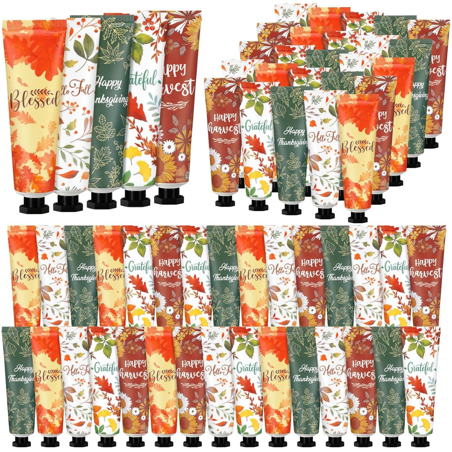 60 Pcs Thanksgiving Fall Hand Lotion Gifts Bulk for Women Maple Leaves Hand Cream 30ml Natural Botanical Fragrance Mini Lotion for Chapped Hands Travel Thanksgiving Autumn Party Supplies