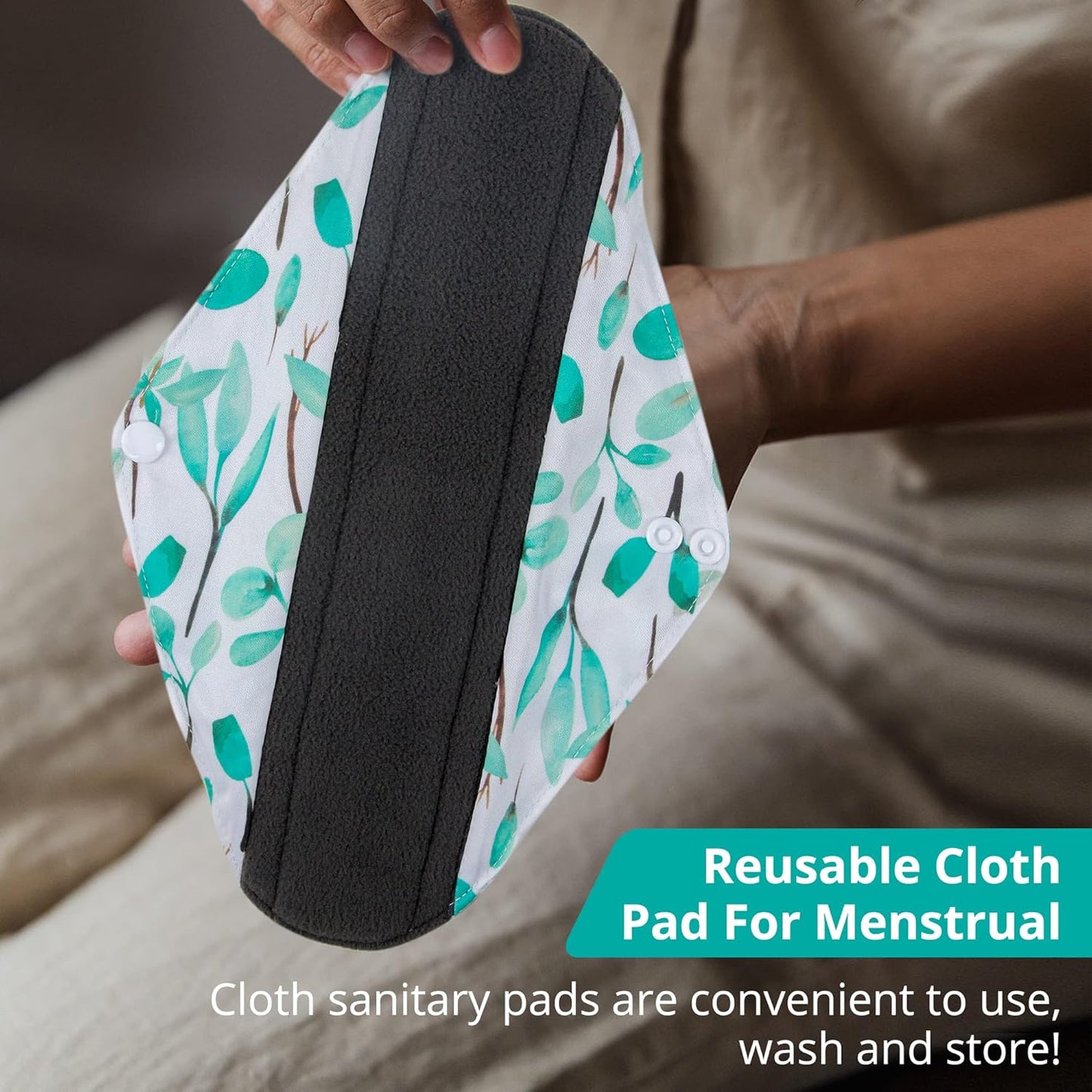 7pcs Set 1 pc Mini Wet Bag +6pcs Absorbent Reusable Sanitary Pads/Washable Cloth Menstrual Pads(Summer,S)…