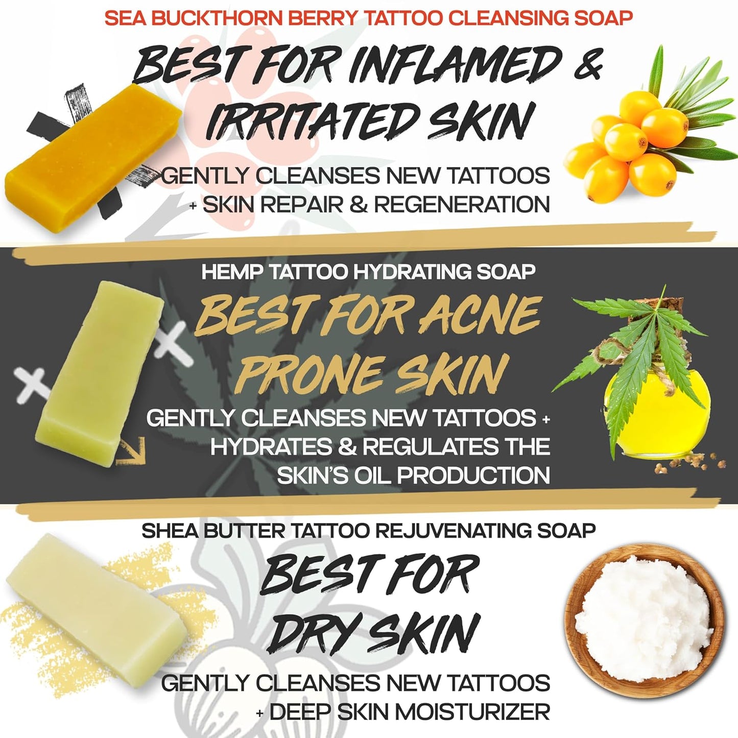 Banger Bars Tattoo Aftercare Bulk Soap – 24 Count | Individually Packaged 0.4oz Bars for Artists, Studios & Shops | Unscented Gentle Cleansing Formula, Wholesale Supplies Variety Pack