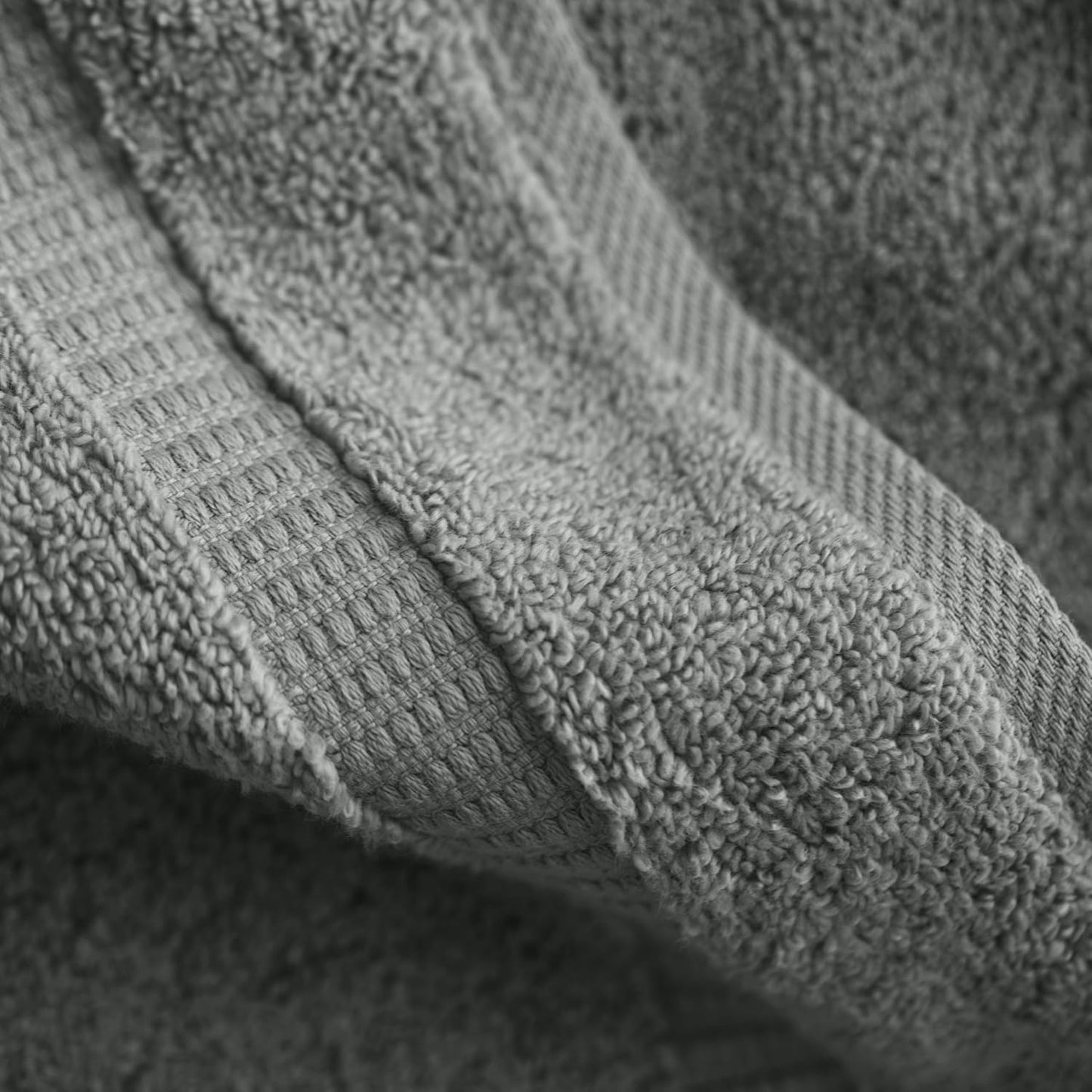 SALBAKOS 100% Turkish Cotton Washcloth Set of 12 13x13 inch | Heirloom Quality | Hotel & Spa Collection | Ultra Soft, Super Absorbent, Washcloth Towels | Made in Turkey (Gray, 12 Washcloths)