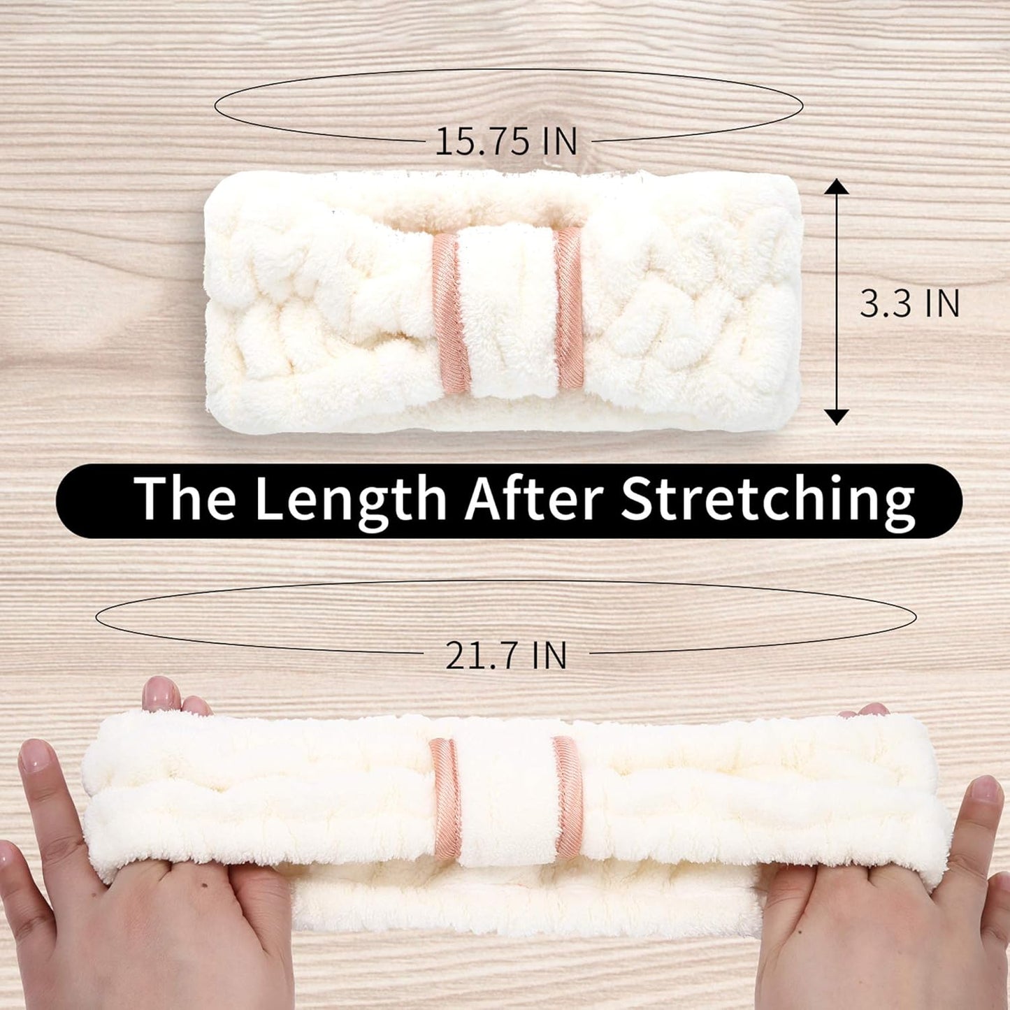 3 Pack Spa Headbands Microfiber SkinCare Face Wash Headband Facial Headband Makeup Towel Headbands for Women for Washing Face(White, Gray, Khaki)