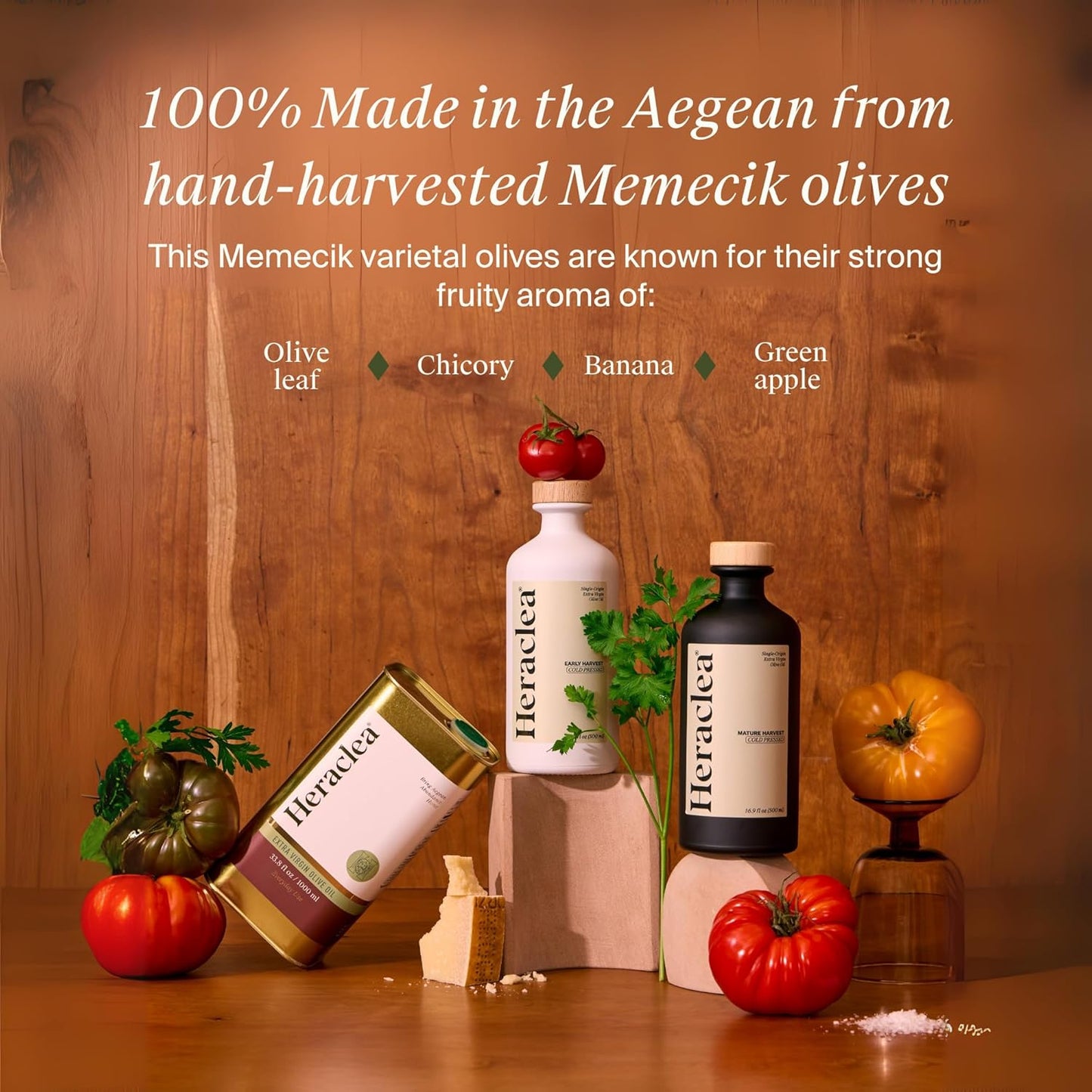 Heraclea - Mature Harvest - Extra Virgin Olive Oil - Organic Olive Oil - Cold Pressed EVOO - Polyphenol Rich EVOO - 16.9oz Bottle