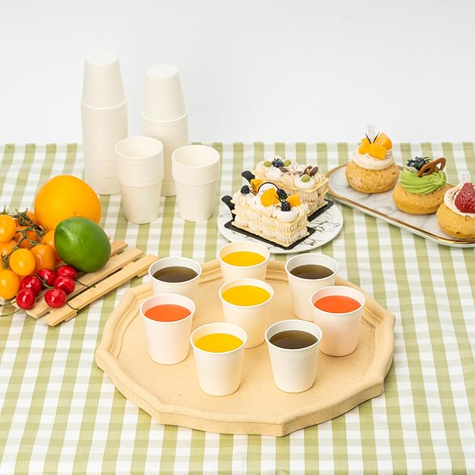 RACETOP [100 Pack] 3 oz Bathroom Paper Cups, Disposable Paper Cups, Mouthwash Cups, Paper Coffee Cups, Ideal for Bathroom