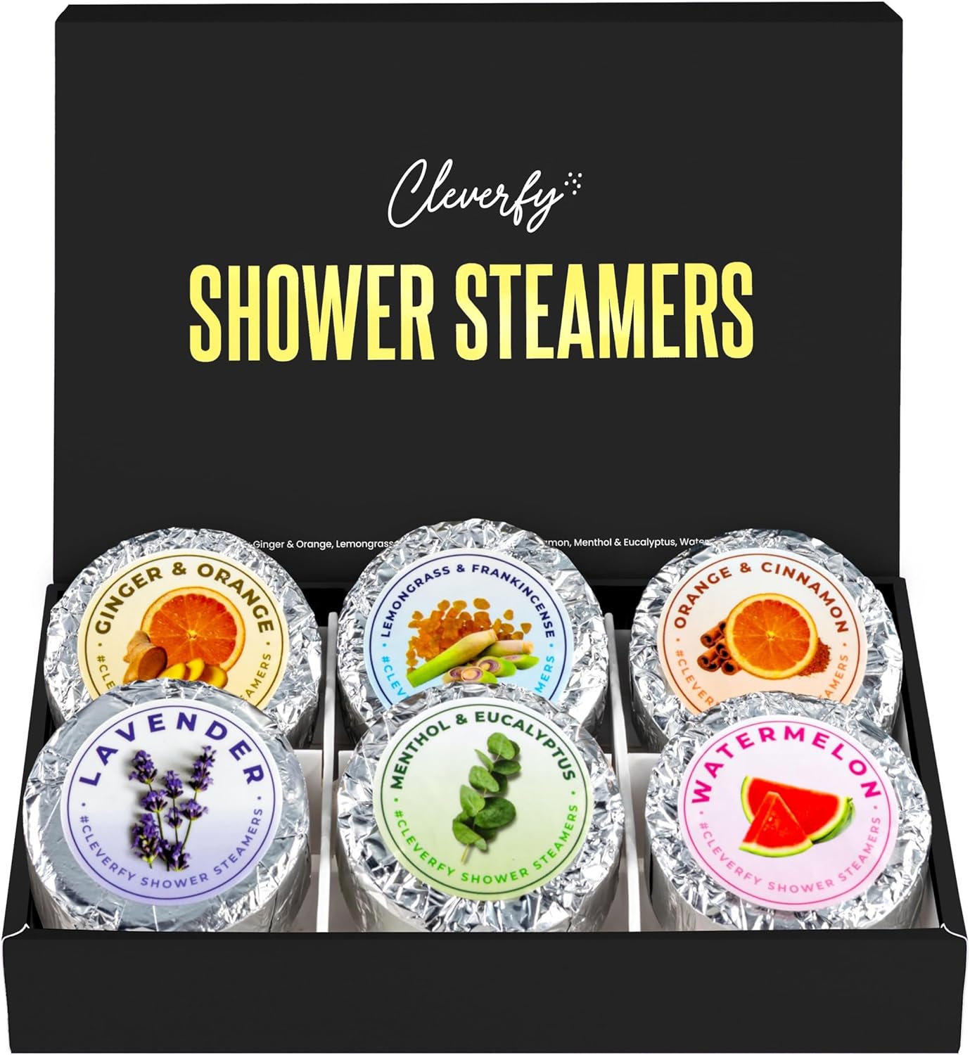 Cleverfy Shower Steamers Aromatherapy – Stocking Stuffers for Women, Teens and Wife – Christmas Gifts for Women and Teen Girls – White Elephant Gifts for Adults – 6 Tablets