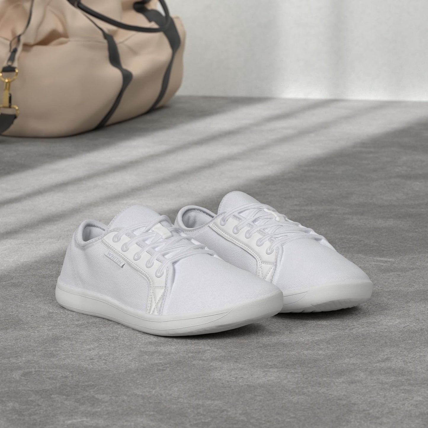 WHITIN Women's Canvas Barefoot Shoes | Wide Width Minimalist Sneakers | Classic Fit Low Top