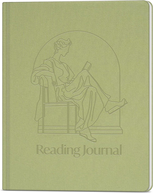 Skyline Reading Journal – Book Review Log & Tracker for Reading Tracking – Accessories & Gift for Book Lover, 7.6x9.2” (Mint Debossed)