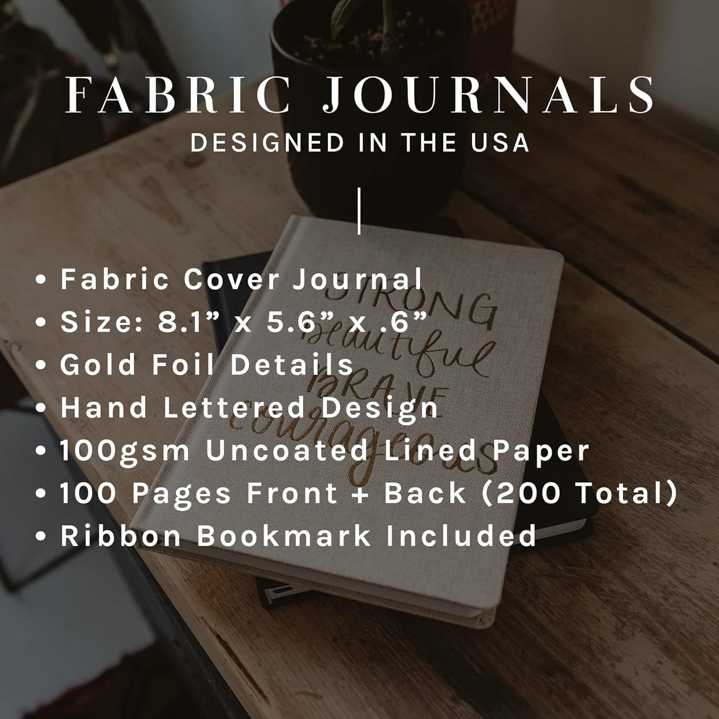 Sweet Water Decor Be Still and Know Notebook for Women - Bible Study Notes Journal, Church Notes Journal with Ribbon Bookmark - 100 Ruled Pages for Writing, Diary with Fabric Inspirational Cover