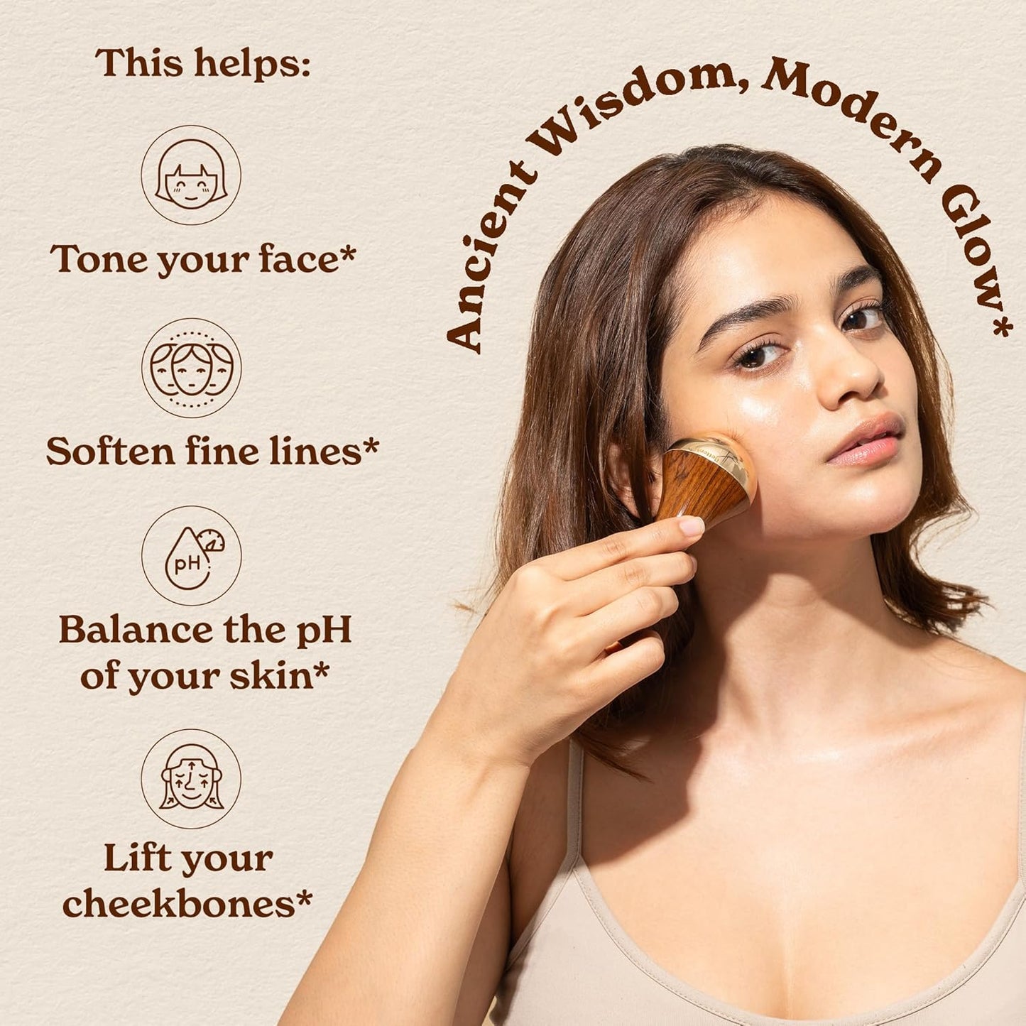 Better Alt Kansa Wand Facial Massage Tool| for Radiant Skin & Lymphatic Drainage| Detoxifies Skin, Balances PH & Gives Sculpted Face