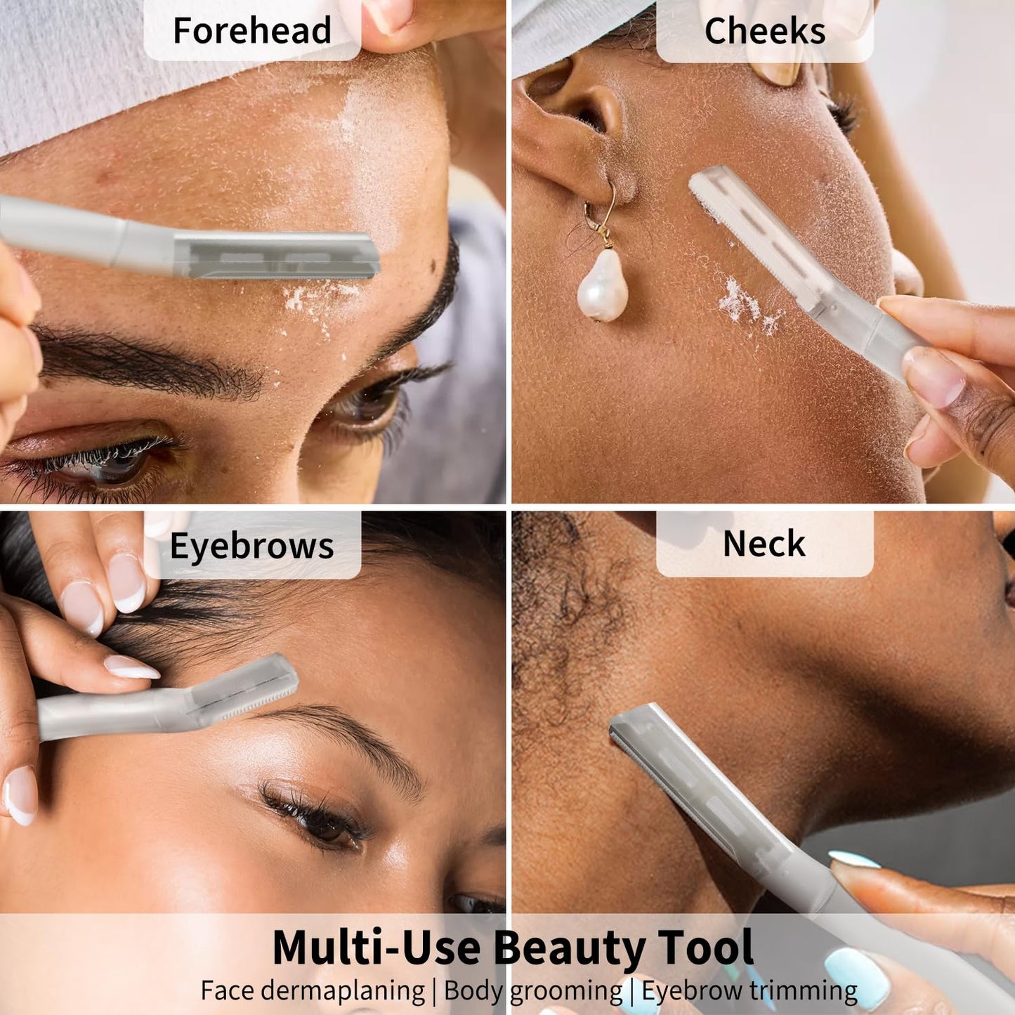 Dermaplane Razor for Women Face, Precision Face Razors for Women, Gentle Exfoliation Microblades for Sensitive Skin, Peach Fuzz Remover, Perfectly Shape Brows