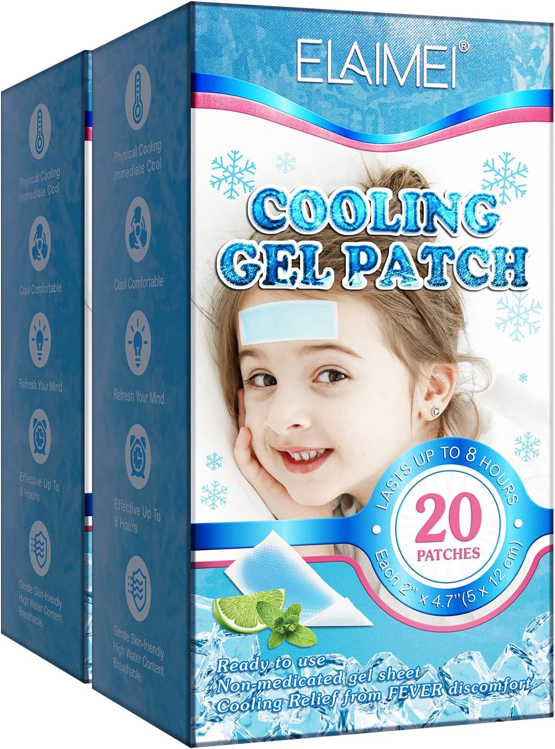40 Sheets Fever Patches for Kids - Hot Weather Cooling Gel Patches for Adults - Headache Patches - Forehead Fever Cool Pads