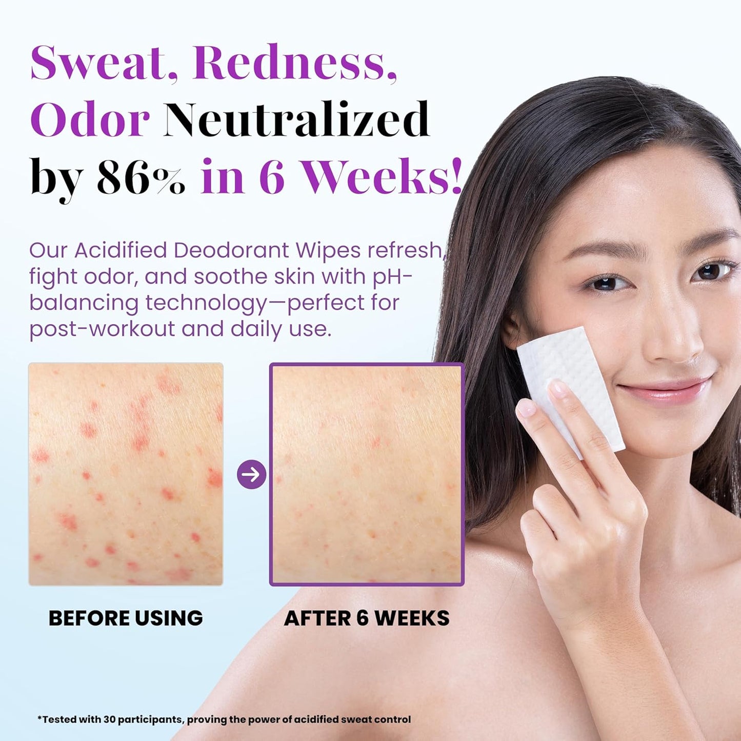 Zero Trace Travel Deodorant Wipes - 60 Count- 24 Hour Odor Control - Aluminum Free Hypoallergenic Mini Deodorant For Women and Men - Individually Wrapped Underarm & Body Wipes- Fresh Botanics