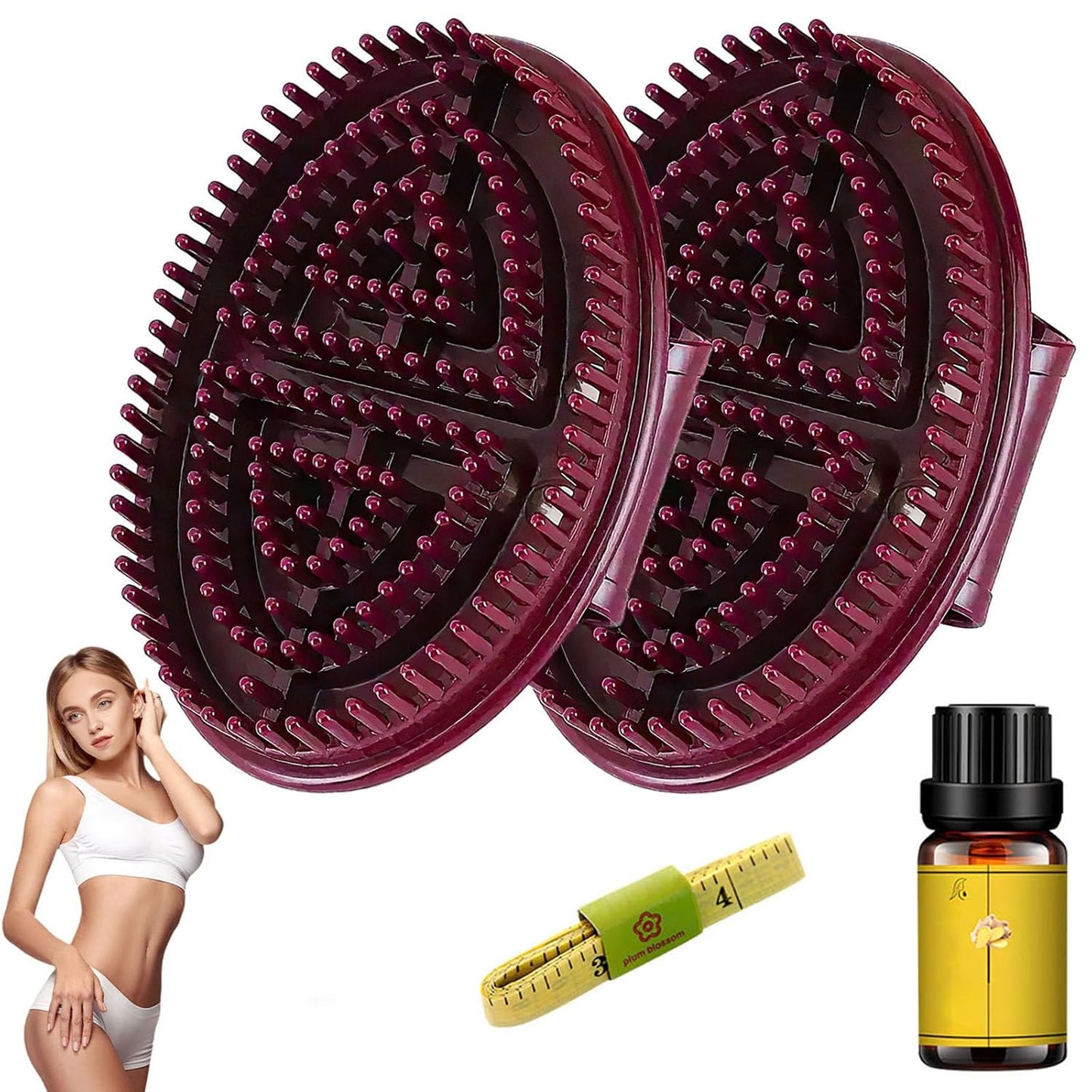 Meridian Brush Massage, 2Pcs Massage Brush for Full Body SPA Massager Relaxation, Acupressure Meridian, Scalp Massage, Full Body Relaxation Comb
