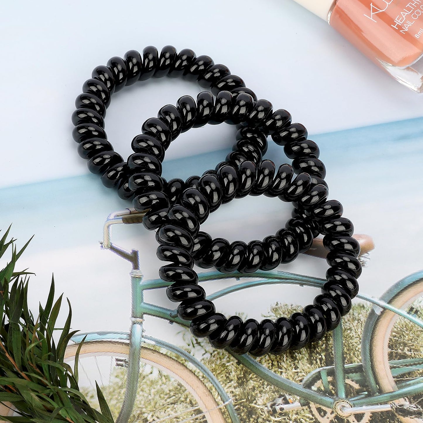 JessLab Spiral Hair Ties for Women, 10-Pack Traceless No-Damage Ponytail Holders, Coils Hair Bands for Girls, Assorted Colors