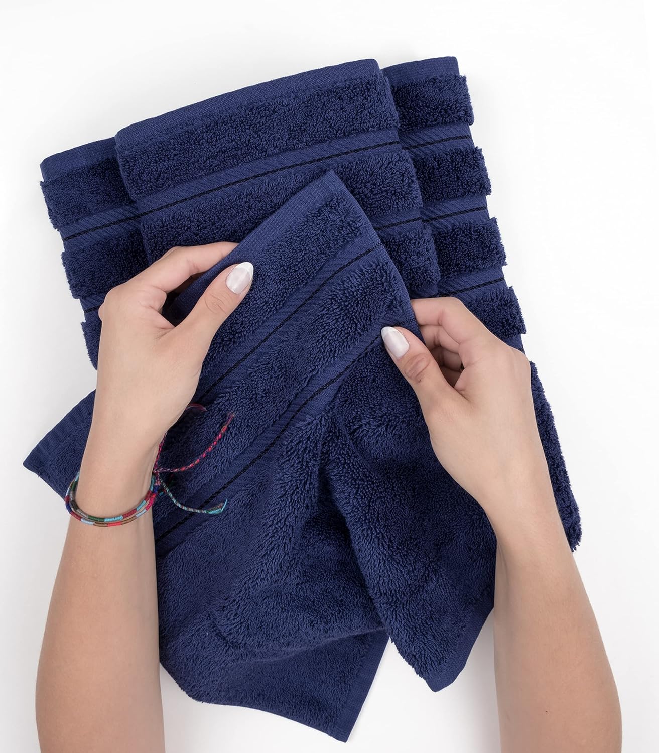 American Soft Linen 35x70 Jumbo Large Bath Towels, 600 GSM 100% Cotton Turkish Bath Sheet, Oversized Luxury Bath Towels for Bathroom Beach and Pool, Navy Blue