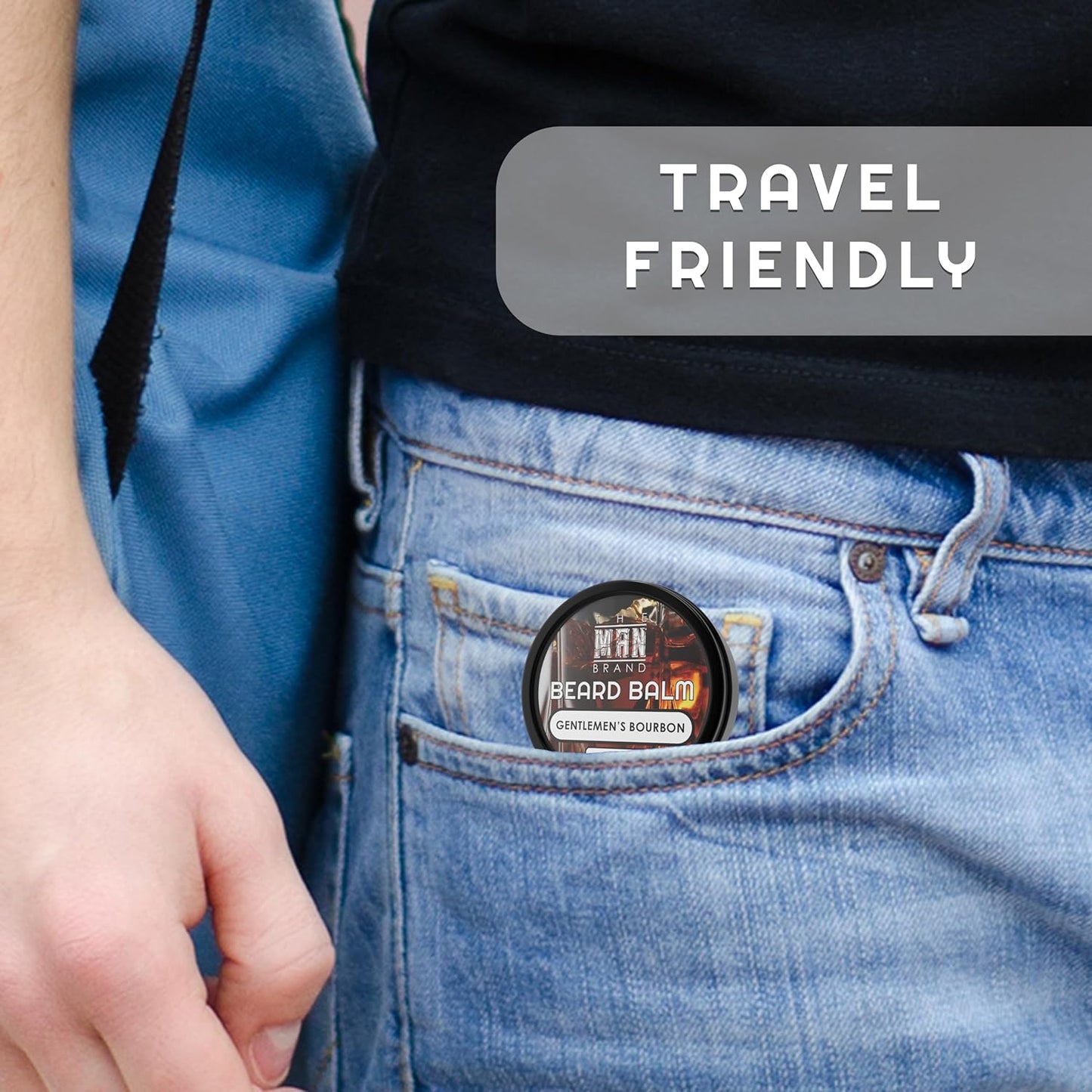 Beard Grooming Product - Natural Beeswax Based Conditioning Balm for Styling and Care - Scented in Gentlemen's Bourbon (1 oz / 30 ml)