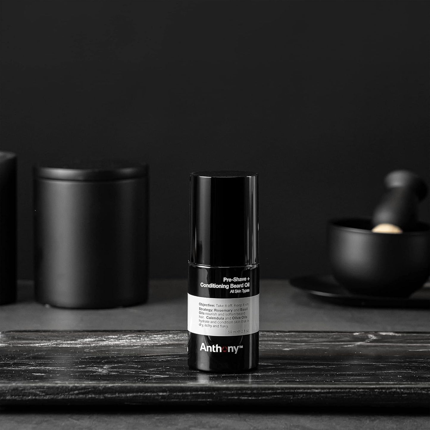 Anthony Pre-Shave and Conditioning Beard Oil, 2 Fl Oz, Contains Rosemary, Basil, Olive and Calendula Oils, Hydrates, Softens, Nourishes, and Conditions Skin