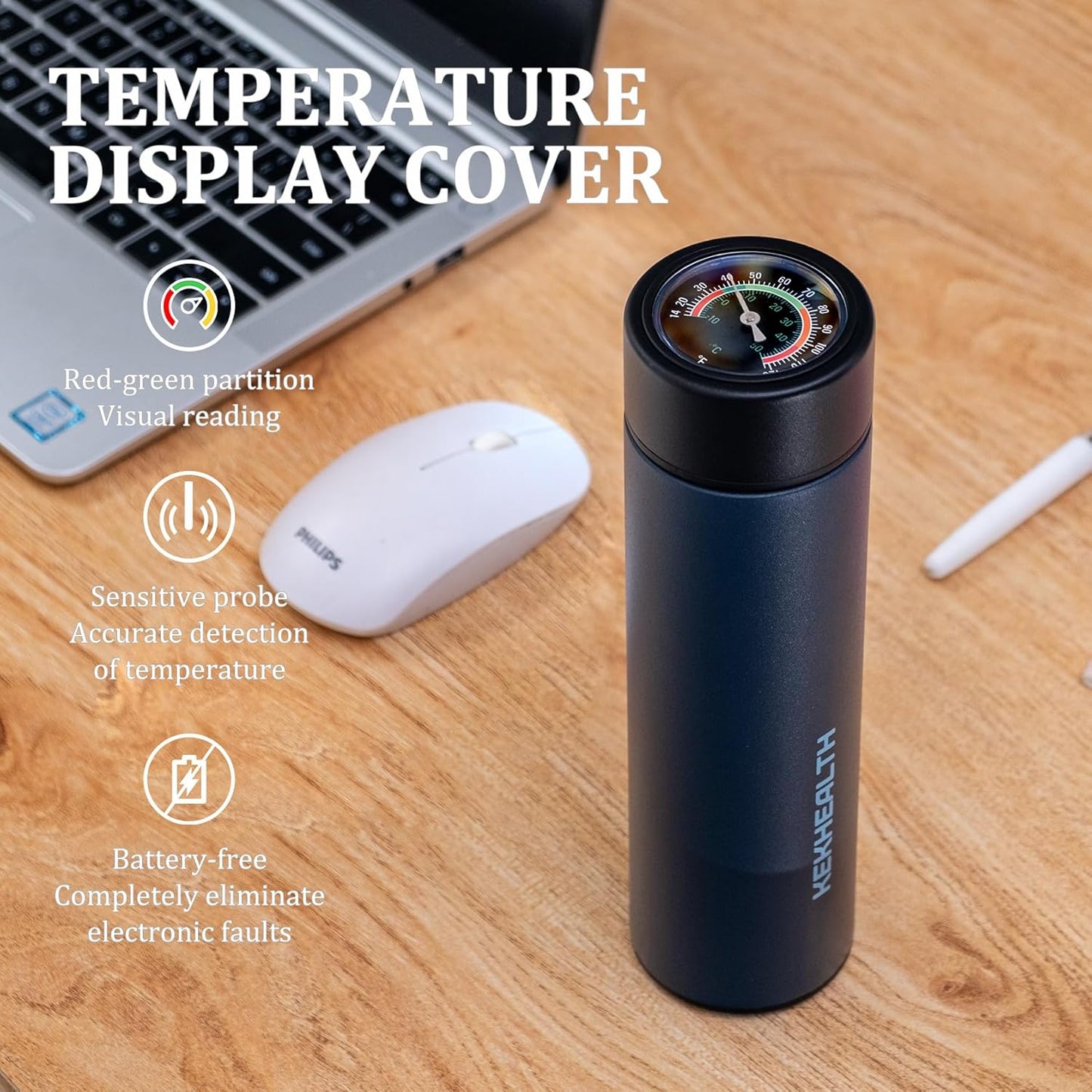 TSA Approved Insulin Cooler Travel Case, 60H Diabetes Medication Cooler with Large Dial Mechanical Thermometer & Biogel Ice Pack, Compact Diabetic Travel Case for Medicine Storage