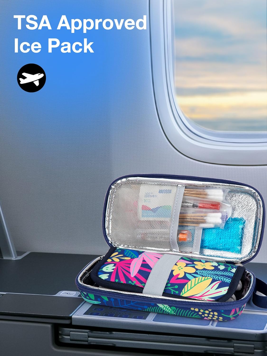Leng Ke Ice Pack TSA Approved for Travel, Small Ice Packs, Reusable Ice Packs for Medication, Sutiable for Most Insulin Cooler Travel Case (4 Packs)