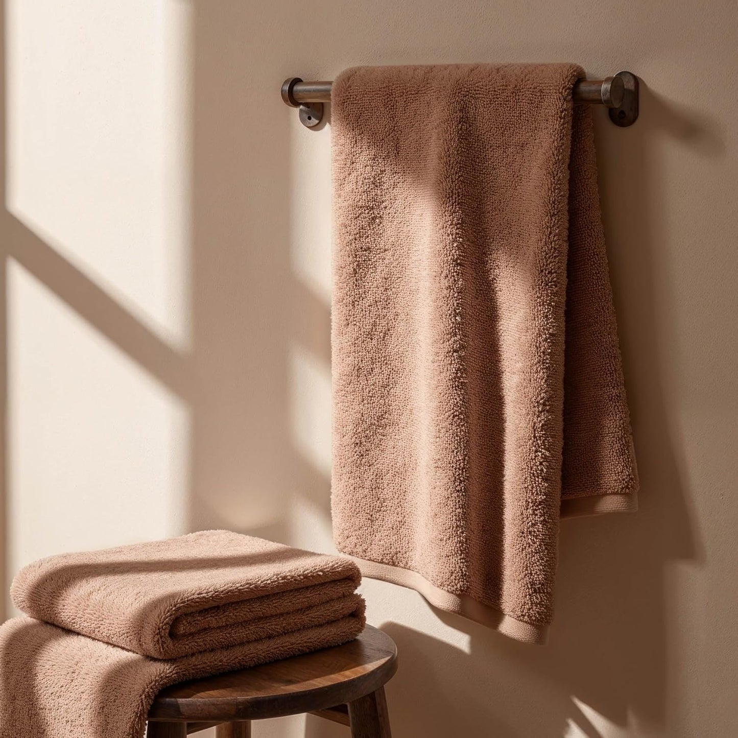 Italic Ultraplush Luxe 6 Piece Towel Set – 2 Bath Sheets, 2 Hand Towels, 2 Washcloths – 800GSM Soft, Highly Absorbent & Quick Drying, Resort Grade 100% Australian Cotton Towels (Clay)