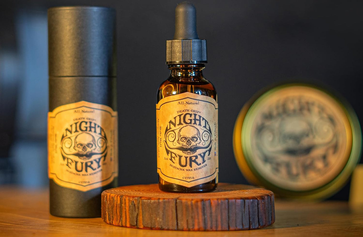 THE VINTAGE GROOMING CO. Mustache Wax Remover Night Fury Oil by Death Grip - Get Wax Out Of Your Handlebar Moustache Or Beard | Mustache Cleaner Kit