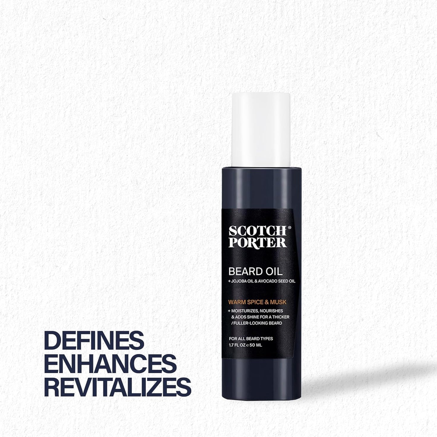 Scotch Porter Smoothing Beard Oil – Nourishing Oil Seals in Moisture & Smooths Flyaways for a Frizz-Free, Fuller/Healthier-Looking Beard with All-Day Shine – Original Scent, 1.7 oz. - 2 Pack